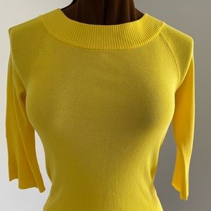 💛TALBOTS 💛 yellow 3/4 sleeved shirt. Size small. Petite .